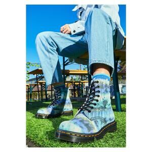 Dr. Martens 1460 Pascal Summer Tie Dye Lace Up Leather Combat Boots Size…
